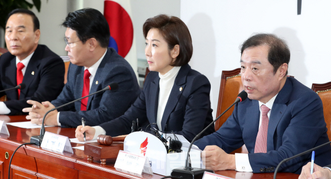 [포토]'비대위원회·중진의원 회의' 주재하는 김병준 자유한국당 비대위원장
