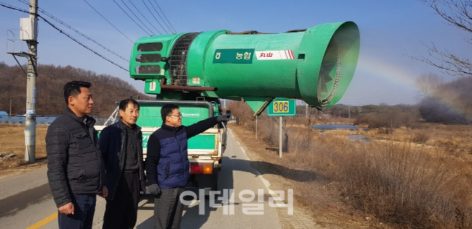 [포토]농협, 드론 및 광역살포기를 활용하여 항공방제