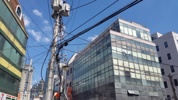 강남구 '거미줄' 공중선 정비