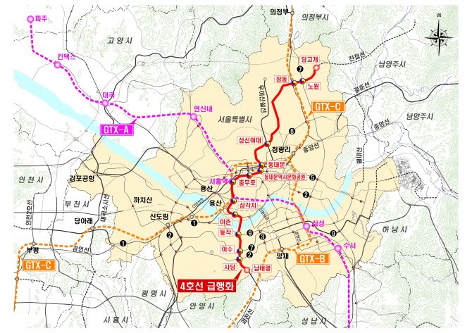 [그래픽]지하철4호선 당고개~남태령 급행화