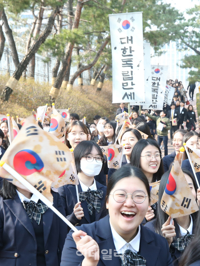 [포토]100주년 3.1절, "대한독립 만세"