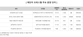 1000실 내외 대단지 오피스텔, 분양시장서 ‘귀한 몸’
