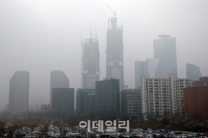 [포토]하늘에 가득한 미세먼지
