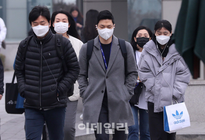 [포토]'미세먼지 속 출근길'