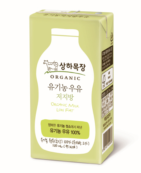 상하목장, 국내 최초 유기농 저지방 멸균 우유 출시