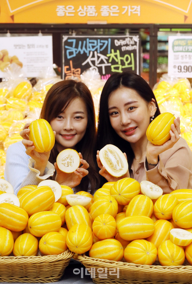 [포토]롯데마트, 올해 첫 수확한 성주참외 판매