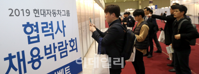 [포토]'청년과 중년층이 함께 찾은 '현대자동차그룹 협력사 채용박람회'