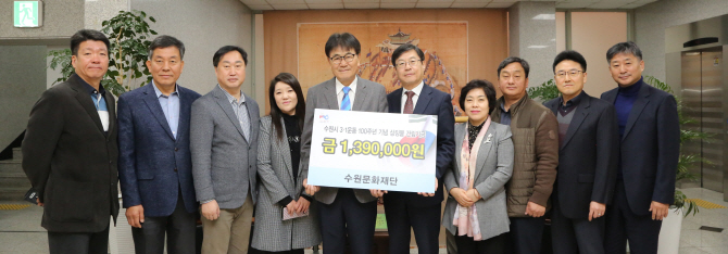 수원문화재단 ‘3·1운동 100주년 기념사업’ 기부금 전달