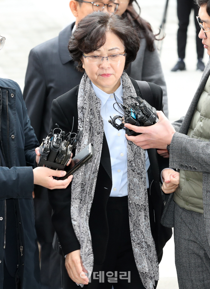[포토]`환경부 블랙리스트 개입의혹` 김은경 영장심사 출석