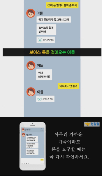 아들 사칭 '카톡 피싱' 수법, 무음 통화 후 "엄마, 왜 말 안 해?"