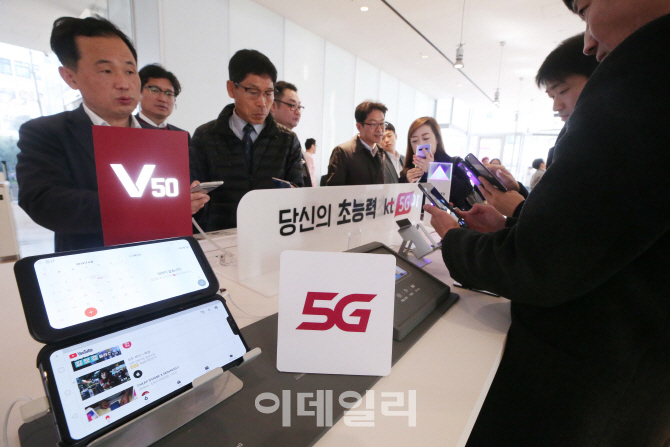 [포토]'5G 스마트폰에 쏠린 관심'