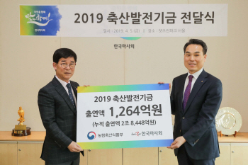 한국마사회, 축산발전기금 1264억원 출연.. 경마수익금 사회환원