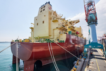 울산 앞바다에 뜬 국내 첫 민간 LNG운반선…SK E&S 미래 실어나른다