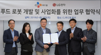 CJ푸드빌, LG전자 로봇산업센터와 MOU 체결