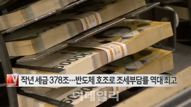 [이데일리N] 작년 세금 378조…반도체 호조로 조세부담률 역대 최고 外