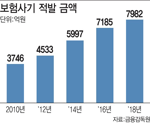 보험사기 적발액 8000억원 '역대 최대'..빅데이터로 잡아낸다