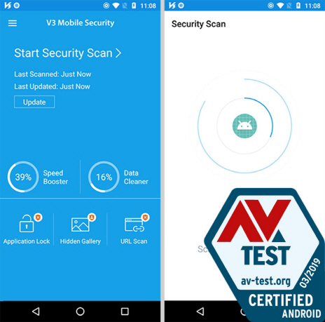 안랩 V3 모바일 시큐리티, 3월 AV-TEST 만점 인증