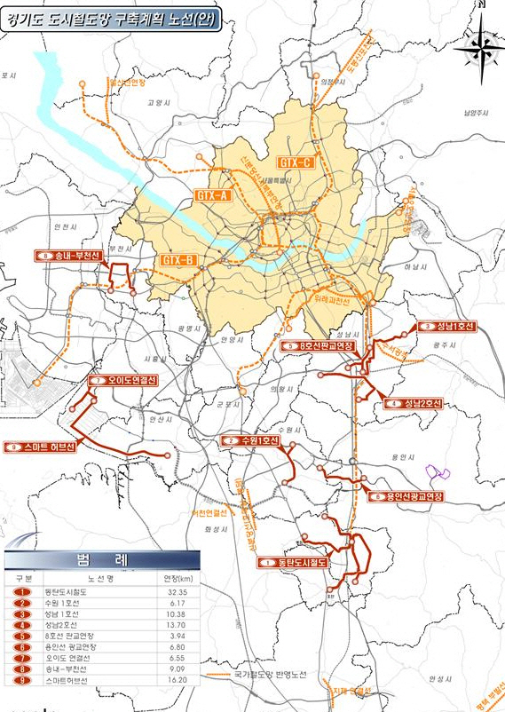 8호선 판교연장 등 '경기도 도시철도안' 발표