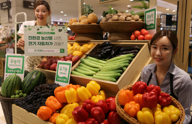 [포토] 친환경 농산물 사면 전기자동차 경품