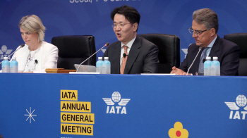 IATA 서울 연차총회 개막…조원태 한진그룹 회장 국제무대 ‘데뷔’