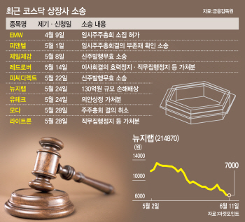 끊임없는 소송에 멍드는 코스닥…주가도 널뛰기