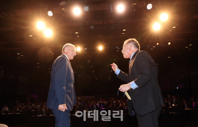 [포토]'대담 나누는 문정인-존 켈리'