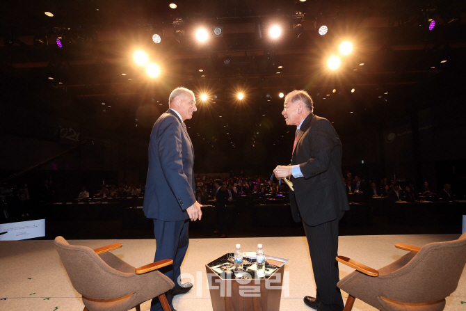 [포토]'대담 나누는 문정인-존 켈리'