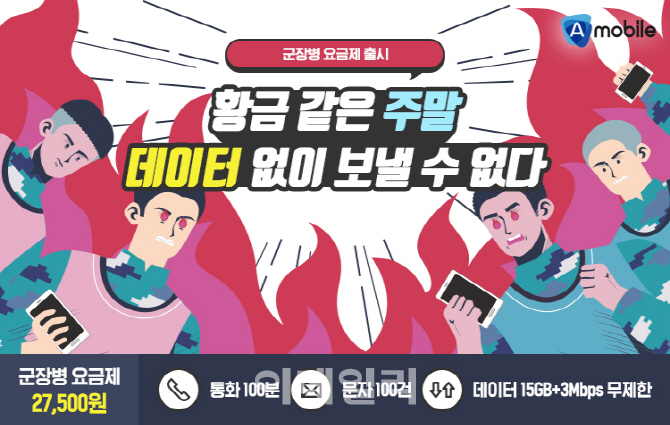 ‘2만7500원에 데이터 15GB’..알뜰폰  군인요금제 출시, 이통3사보다 저렴