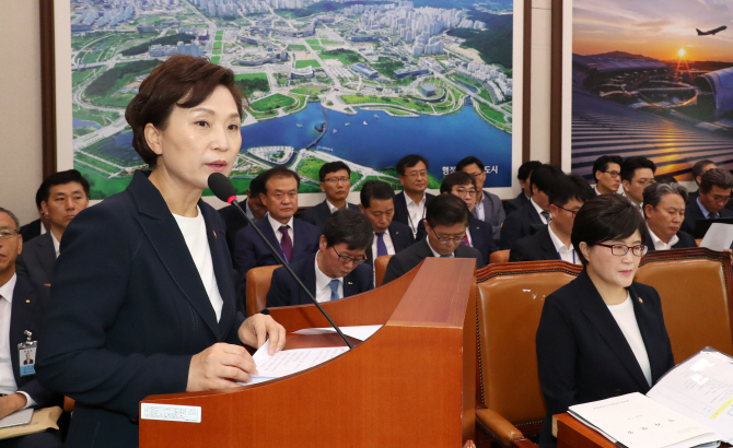 김현미 "민간택지 아파트, 분양가상한제 도입 검토할 때"