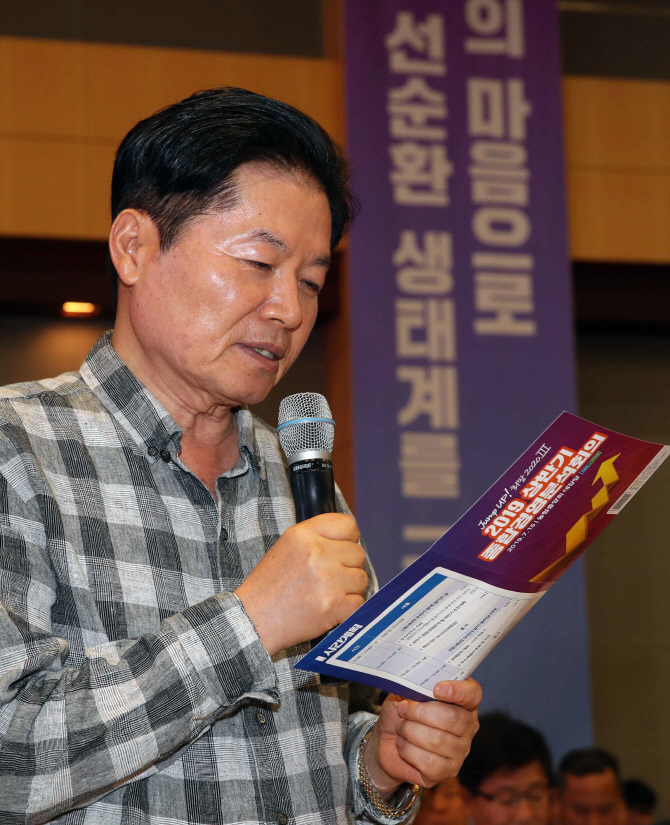 [포토] 상반기 종합경영 분석회의 주재하는 김병원 회장