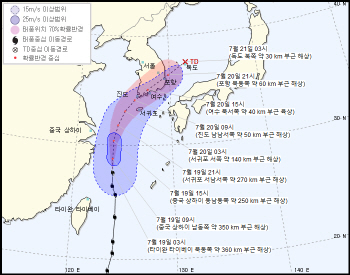 태풍 다나스 경로, 제주 지나 남부로… 제주공항 윈드시어 발효