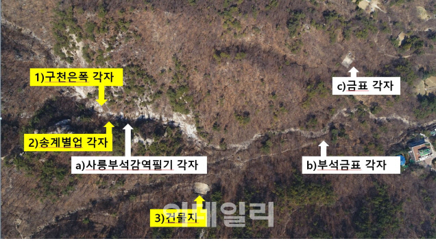 수유동 구천계곡서 조선왕릉 채석장 확인… 문화재 지정