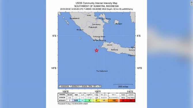 인니 수마트라 남서 해상 6.8 강진…쓰나미 경보 내려