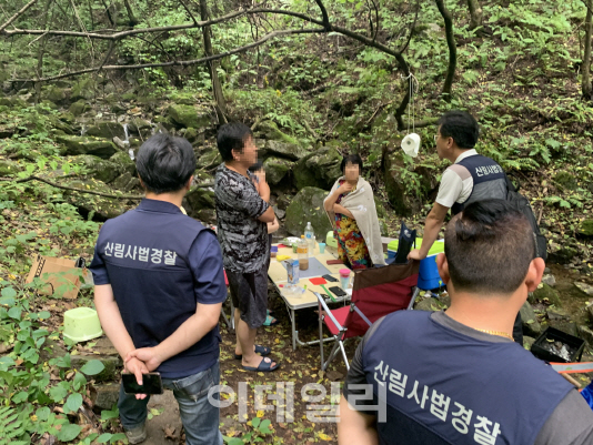 산림청 기동단속반, 산간계곡 내 위법행위 집중 단속