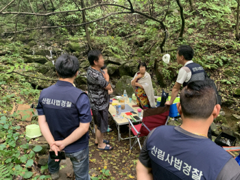 산림청 기동단속반, 산간계곡 내 위법행위 집중 단속