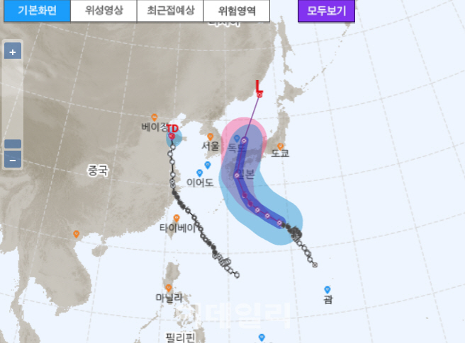 9호 태풍 레끼마 영향…서울 13일 새벽까지 ‘비’