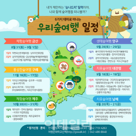 산림청, 대전·충남 금산서 ‘늦은 여름밤의 숲여행’