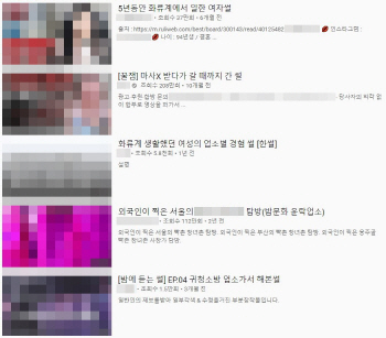 “업소 썰 궁금해?”…성매매 후기까지 공유하는 유튜브