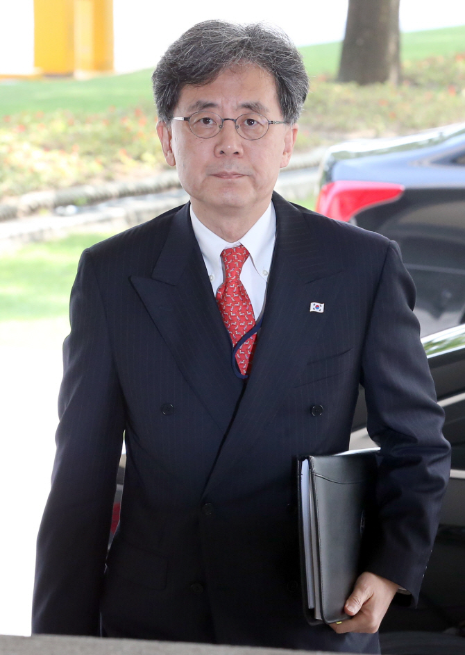 [포토]정부서울청사 도착한 김현종 국가안보실 2차장