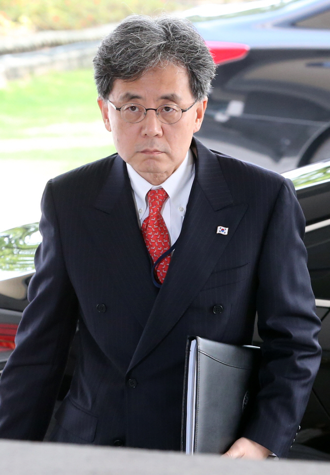 [포토]김현종 국가안보실 2차장, 정부서울청사 도착