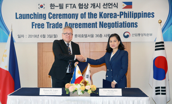 한-필리핀 FTA 협상 본격 개시…11월 성과 도출 목표