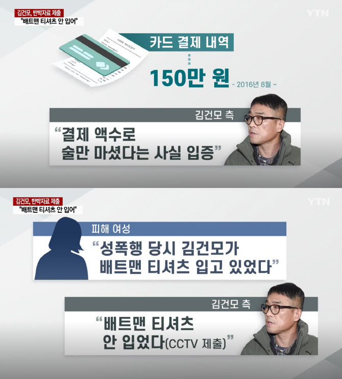 김건모 “그날, 주점서 술만 마셨다”…150만원 카드내역 제출