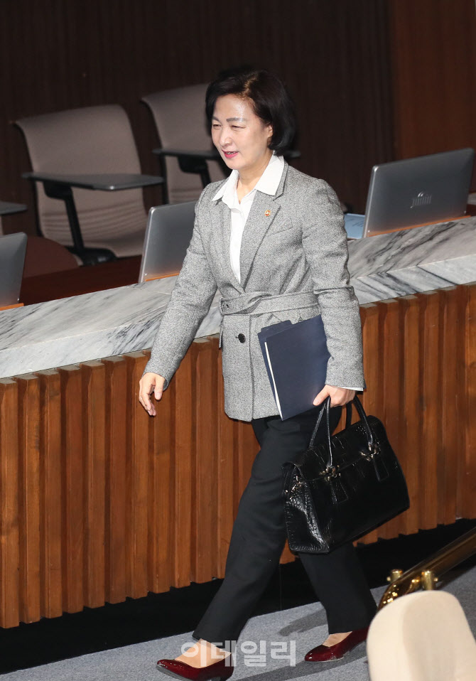 '본회의장 나서는 추미애 법무부 장관'                                                                                                                                                    