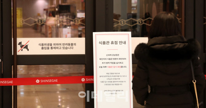 휴업한 신세계백화점 식품관                                                                                                                                                                        