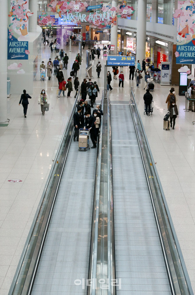 [포토]코로나19에 인천공항 여행객수 8년 전 수준으로 되돌아가