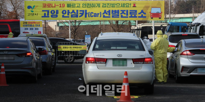 [포토]코로나19 고양 안심카 선별진료소