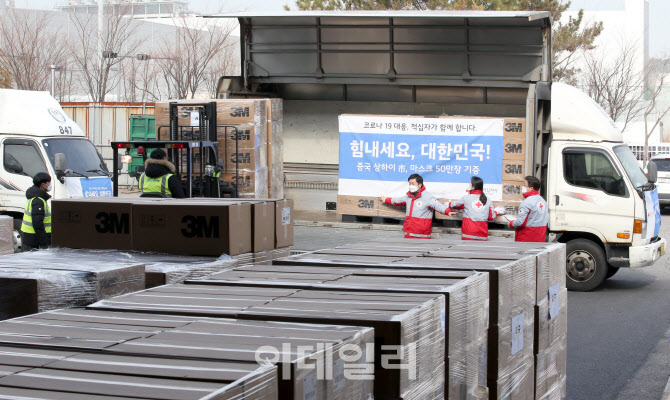 [포토]상하이, 마스크 50만개 대구·경북 지원