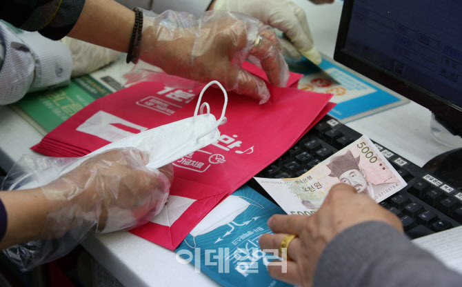[포토]어린이·노인용 공적 마스크, 약국서 가족이 대신 살 수 있다