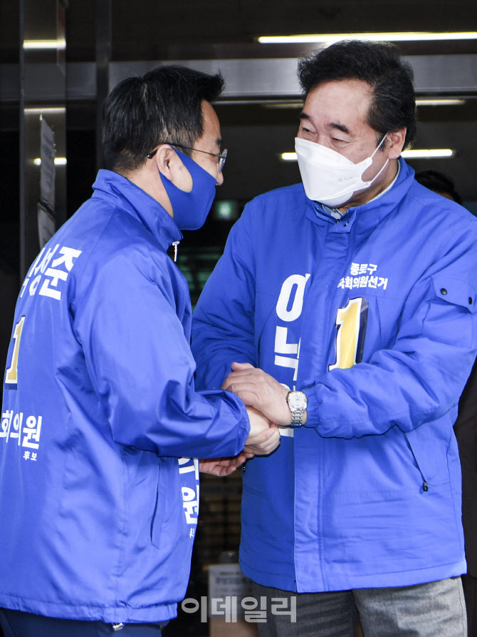  박성준 후보 만난 이낙연 후보                                                                                                                                                                     