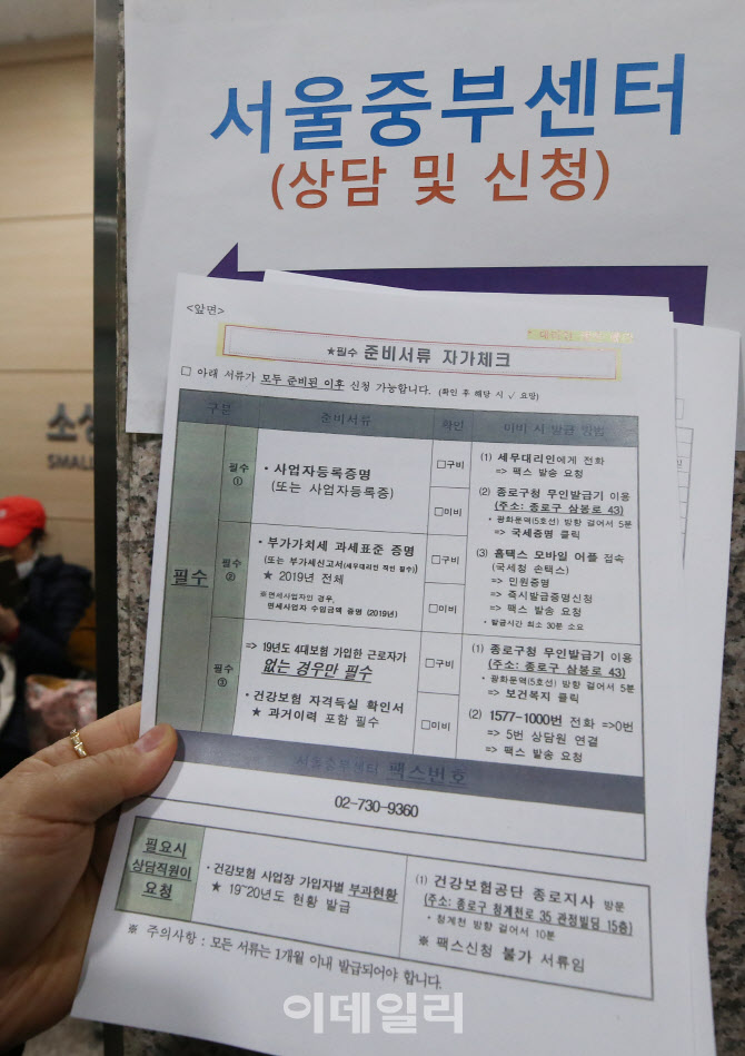 경영안정자금 직접대출 접수 위해 필요한 서류                                                                                                                                                       